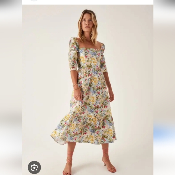 Reformation Multicolor Smocked Dress - Picture 15 of 16